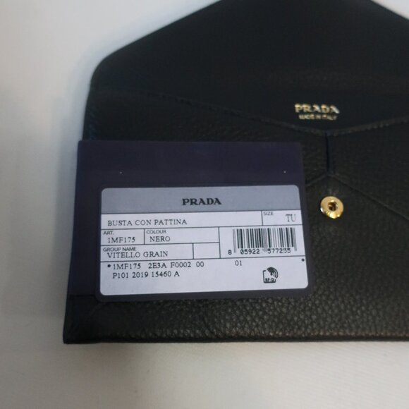 NWT AUTHENTIC Prada Black Leather Wallet - Picture 14 of 14